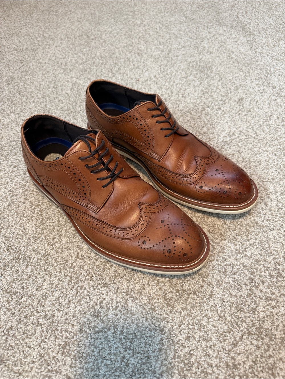 Reaction Kenneth Cole Tan Brown Wingtip Brogues